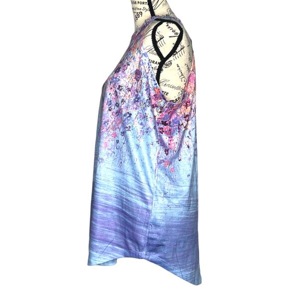 Fashion SIZE 3X NWT Patterned High Neck Back Thin Strap Tank - Picture 2 of 9